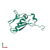 Calcium uniporter protein, mitochondrial in PDB entry 4xtb, assembly 1, front view.