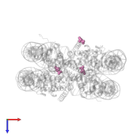 [(1,2,3,4,5,6-eta)-1-methyl-4-(propan-2-yl)benzene]ruthenium in PDB entry 4xuj, assembly 1, top view.