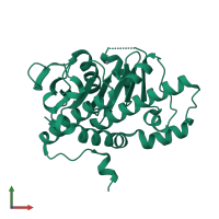 PDB entry 4xxf coloured by chain, front view.