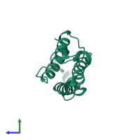 Bromodomain-containing protein 9 in PDB entry 4xy8, assembly 1, side view.