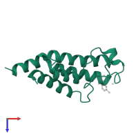 Bromodomain-containing protein 9 in PDB entry 4xy8, assembly 1, top view.