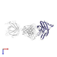 Factor VIIIa light chain in PDB entry 4xzu, assembly 2, top view.