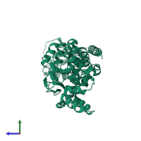 PDB entry 4y07 coloured by chain, side view.