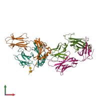 PDB entry 4y1a coloured by chain, front view.