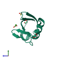 PDB entry 4y1h coloured by chain, side view.