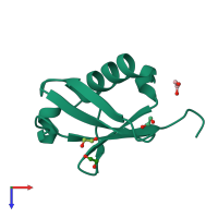 PDB entry 4y1h coloured by chain, top view.