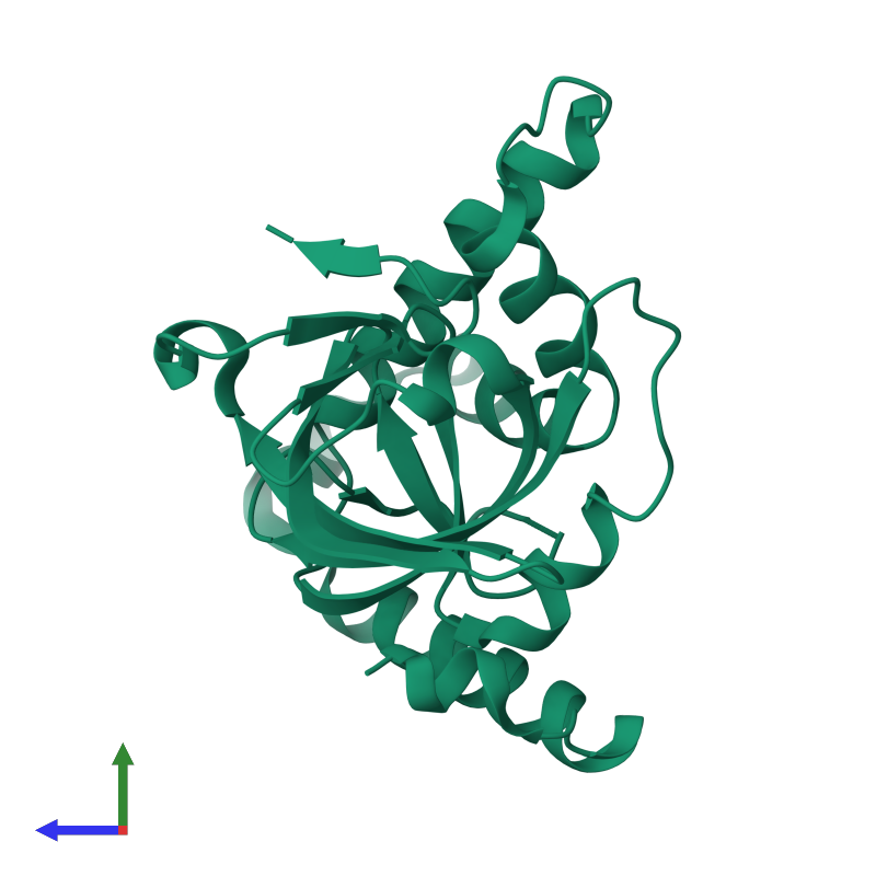 <div class='caption-body'><ul class ='image_legend_ul'>The deposited structure of PDB entry 4y1w coloured by chain and viewed from the side. The entry contains: <li class ='image_legend_li'>1 copy of NAD(+)--arginine ADP-ribosyltransferase Vis</li><li class ='image_legend_li'>[]</li></ul></li></ul></li></div>