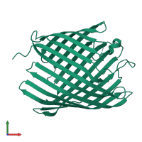 PDB entry 4y25 coloured by chain, front view.