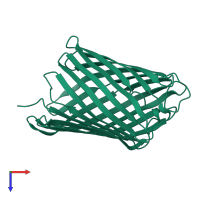 PDB entry 4y25 coloured by chain, top view.