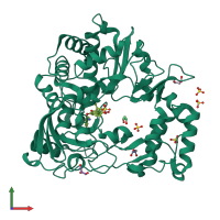 PDB entry 4y2a coloured by chain, front view.