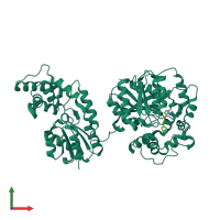 PDB entry 4y2j coloured by chain, front view.