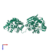 PDB entry 4y2j coloured by chain, top view.