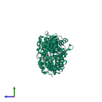 PDB entry 4y2v coloured by chain, side view.