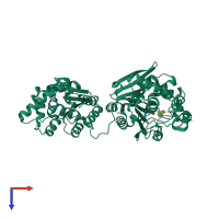 PDB entry 4y2x coloured by chain, top view.