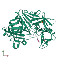 PDB entry 4y37 coloured by chain, front view.