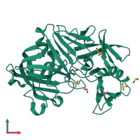 PDB entry 4y39 coloured by chain, front view.