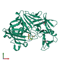 PDB entry 4y3d coloured by chain, front view.