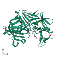 PDB entry 4y3m coloured by chain, front view.