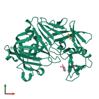 PDB entry 4y3n coloured by chain, front view.
