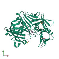 PDB entry 4y3r coloured by chain, front view.