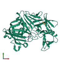 PDB entry 4y3s coloured by chain, front view.