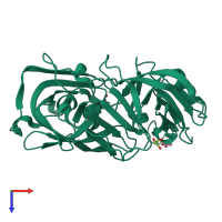 PDB entry 4y3s coloured by chain, top view.