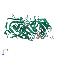 PDB entry 4y3x coloured by chain, top view.