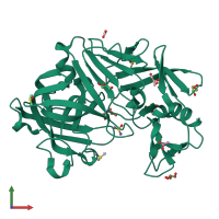 PDB entry 4y3y coloured by chain, front view.
