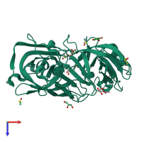 PDB entry 4y3y coloured by chain, top view.
