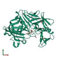 PDB entry 4y3z coloured by chain, front view.