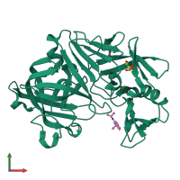 PDB entry 4y43 coloured by chain, front view.