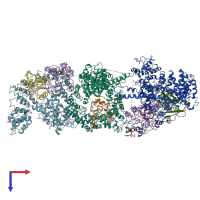 PDB entry 4y49 coloured by chain, top view.