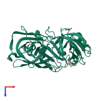 PDB entry 4y4a coloured by chain, top view.