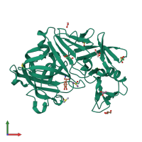 PDB entry 4y4j coloured by chain, front view.