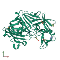 PDB entry 4y4t coloured by chain, front view.