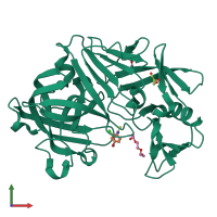 PDB entry 4y4u coloured by chain, front view.