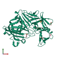 PDB entry 4y4z coloured by chain, front view.