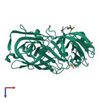 PDB entry 4y4z coloured by chain, top view.