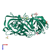 PDB entry 4y50 coloured by chain, top view.