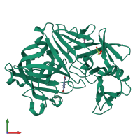 PDB entry 4y51 coloured by chain, front view.