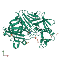 PDB entry 4y58 coloured by chain, front view.