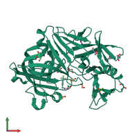 PDB entry 4y5a coloured by chain, front view.