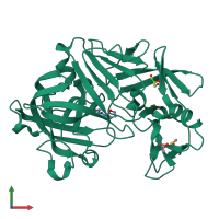 PDB entry 4y5e coloured by chain, front view.