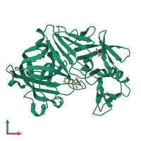 PDB entry 4y5g coloured by chain, front view.