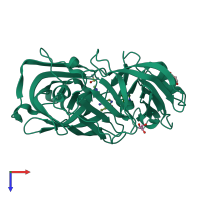 PDB entry 4y5m coloured by chain, top view.