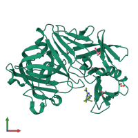 PDB entry 4y5n coloured by chain, front view.