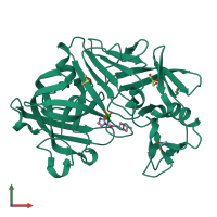 PDB entry 4y5p coloured by chain, front view.