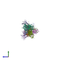 PDB entry 4y5x coloured by chain, side view.