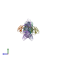 PDB entry 4y5y coloured by chain, side view.