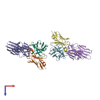 PDB entry 4y5y coloured by chain, top view.